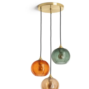 Colorful Globe Trio Pendant Light