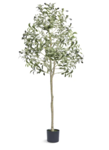 Artificial Olive Tree 1.5m, SucceBuy fake plant made of PE material, anti-tip protection, realistic potted tree for indoor and office decoration